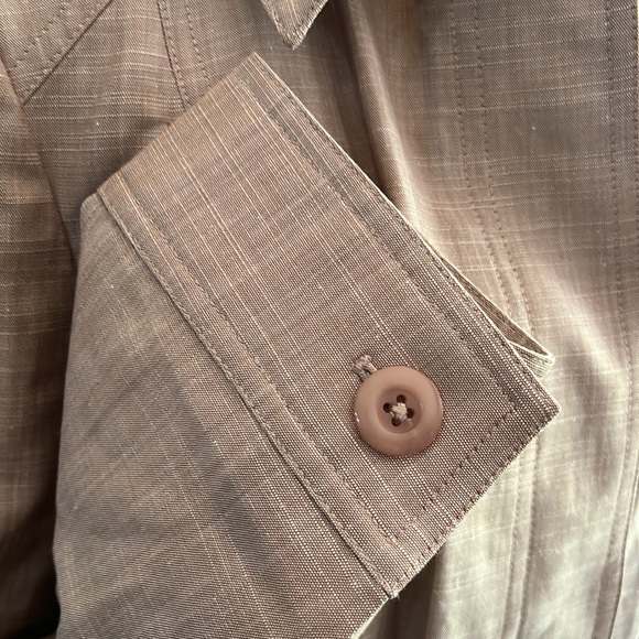 Ellen Tracy, silk/linen/virgin wool blend jacket/blazer with belt, 8 - Picture 8 of 13